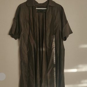 Long dark green over coat